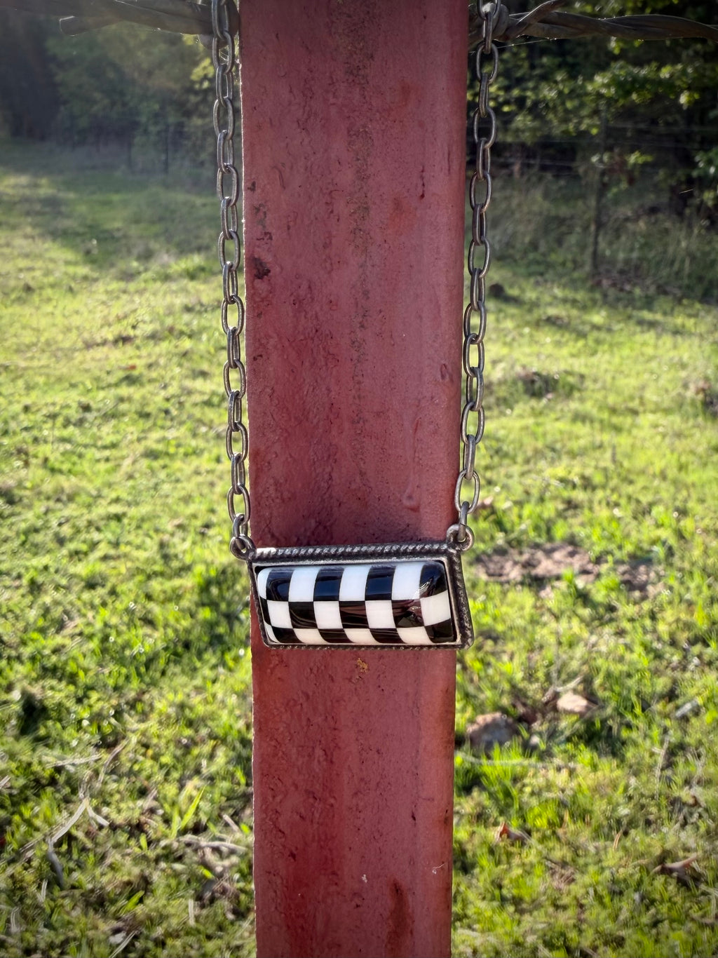 The Checkmate Bar Necklace