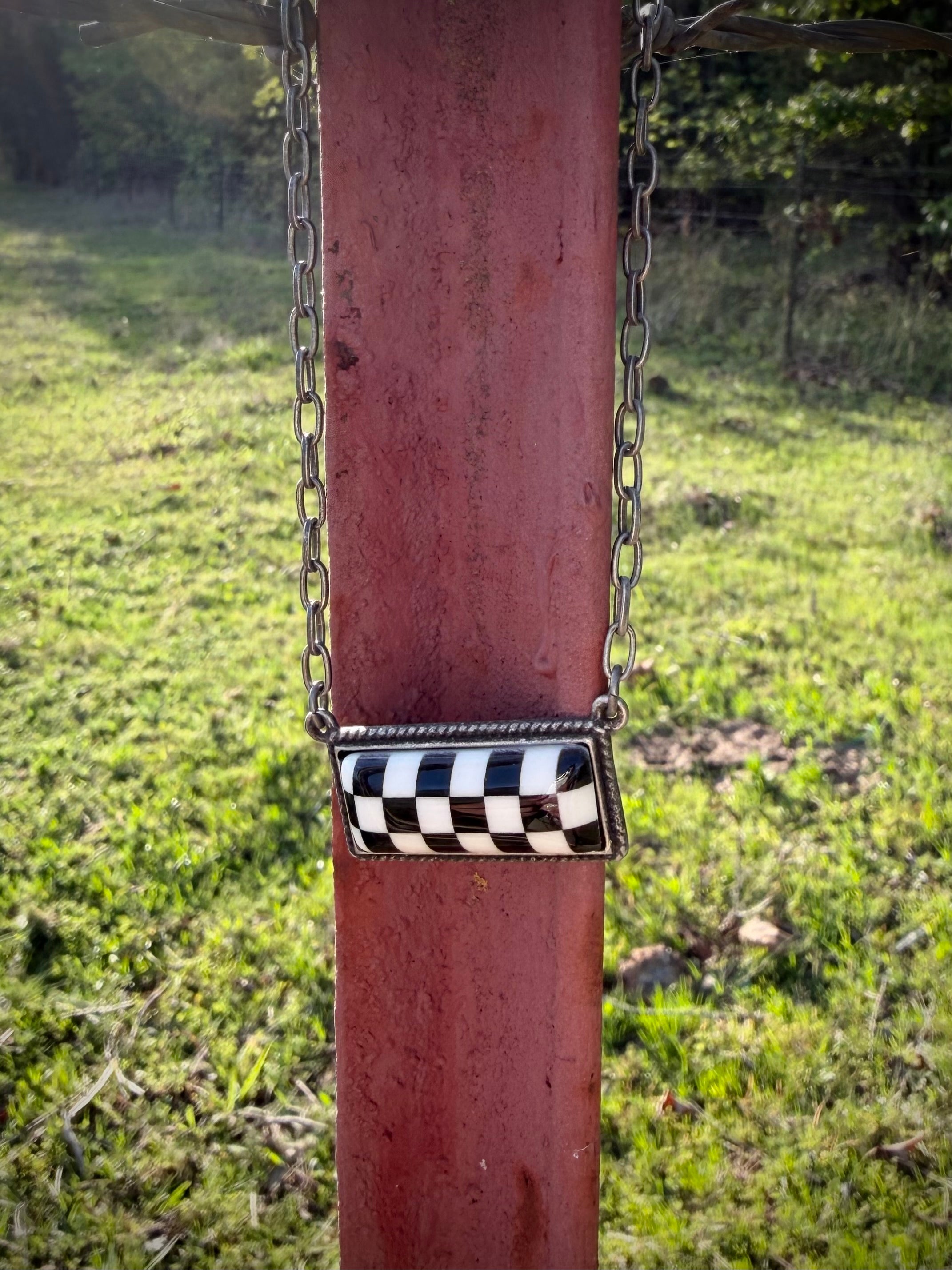 The Checkmate Bar Necklace