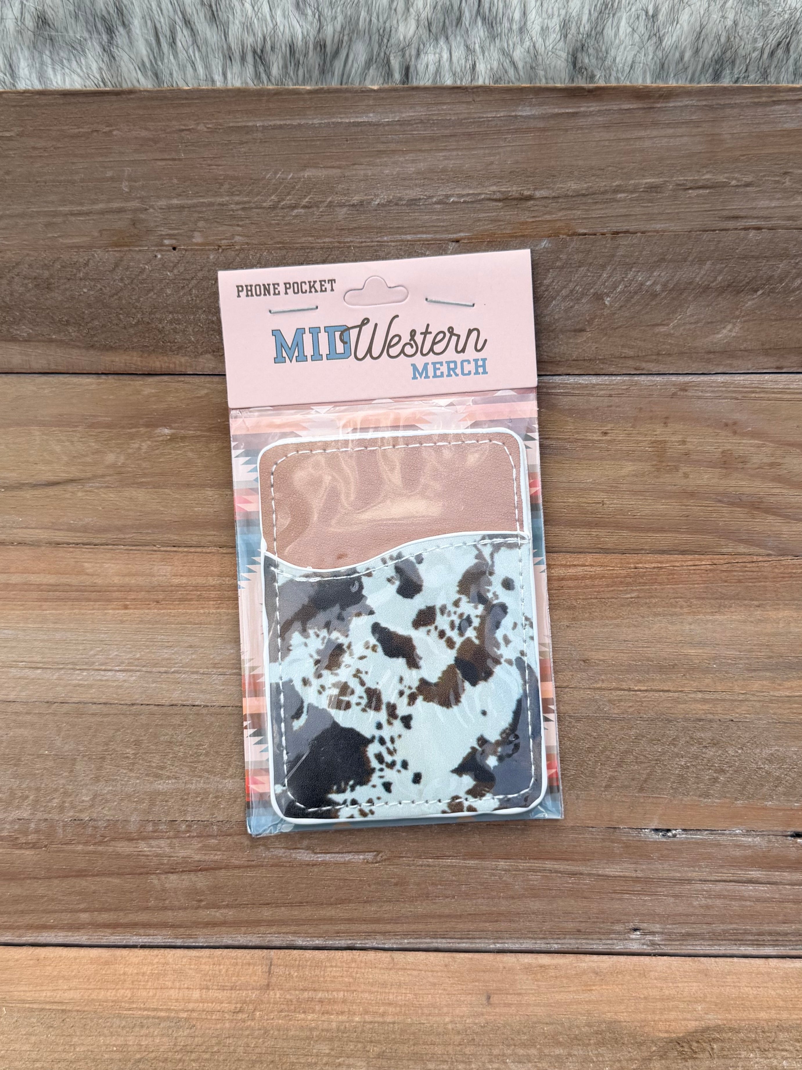 Brown Cowhide Phone Pocket