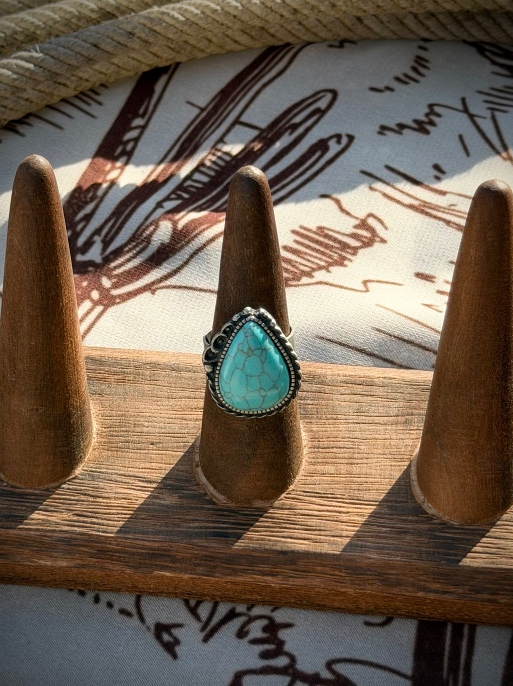 The Suede Drop Ring