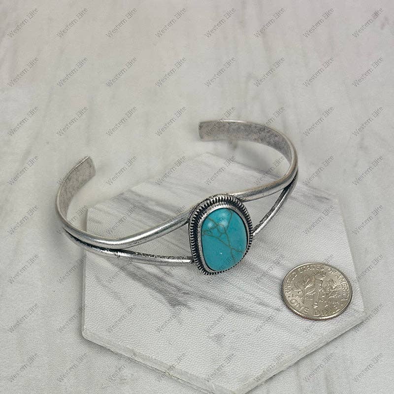 Turquoise stone cuff